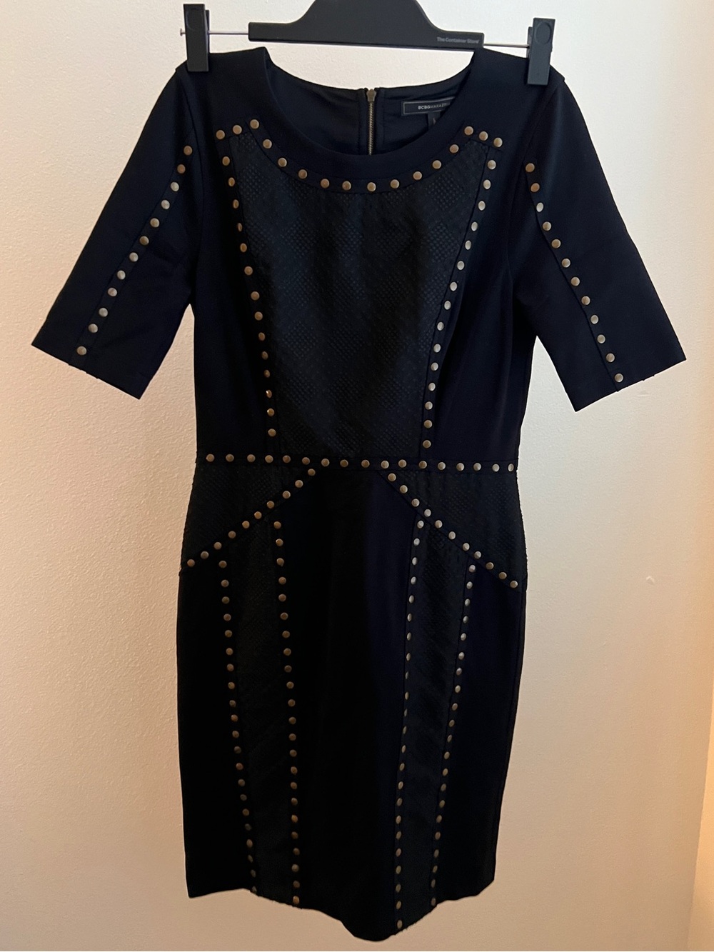 BCBGMAXAZRIA Isadora Embellished Block Dress